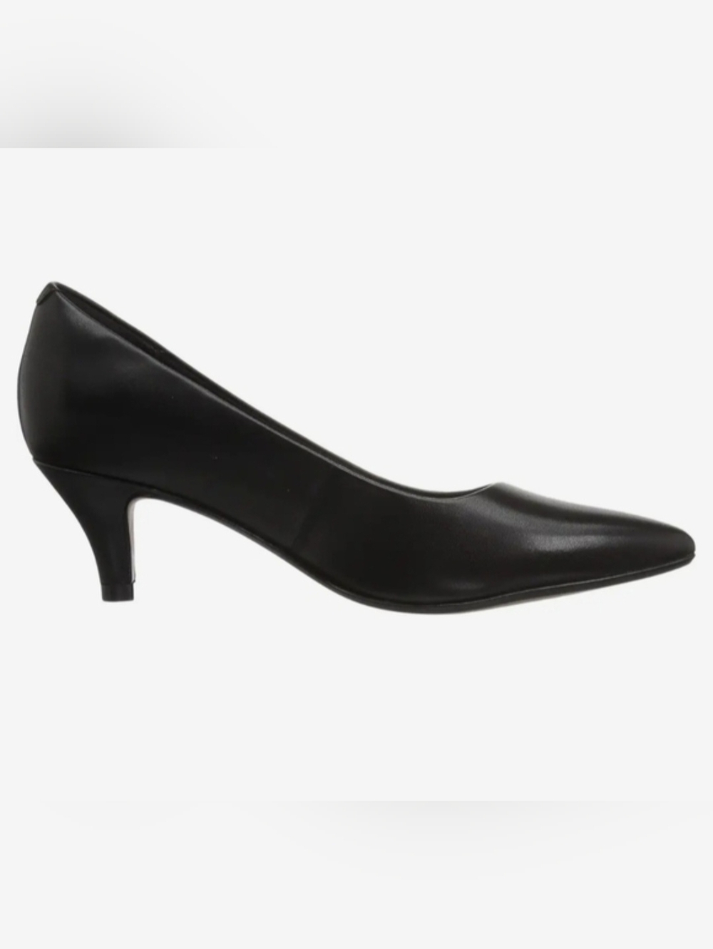 Clarks Linvale Jerica Black Leather Pump Heels Womens Size 10M NWT Preppy Office
